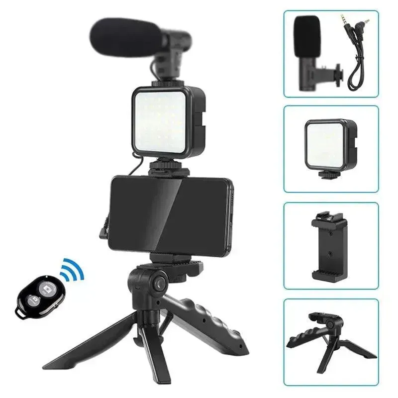 Ultimate Creator's Kit: LED Ring Light & Mic Tripod Stand