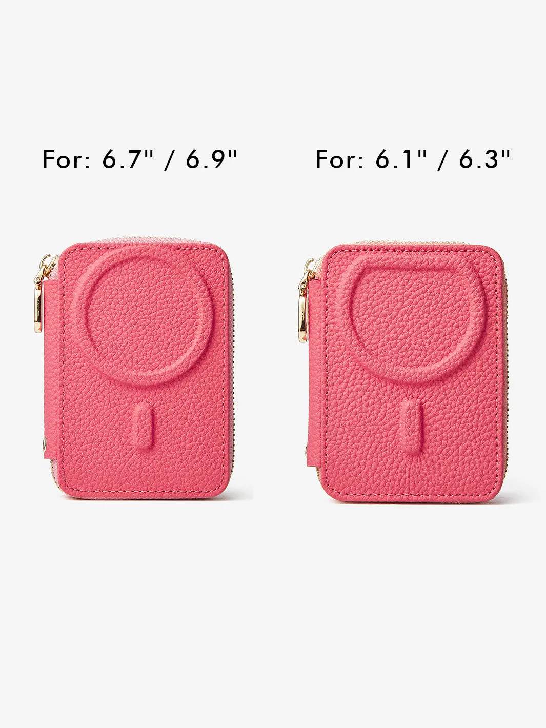 Unique Design Set- Wireless Charging Webbing Crossbody Phone Case Round Pouch Set