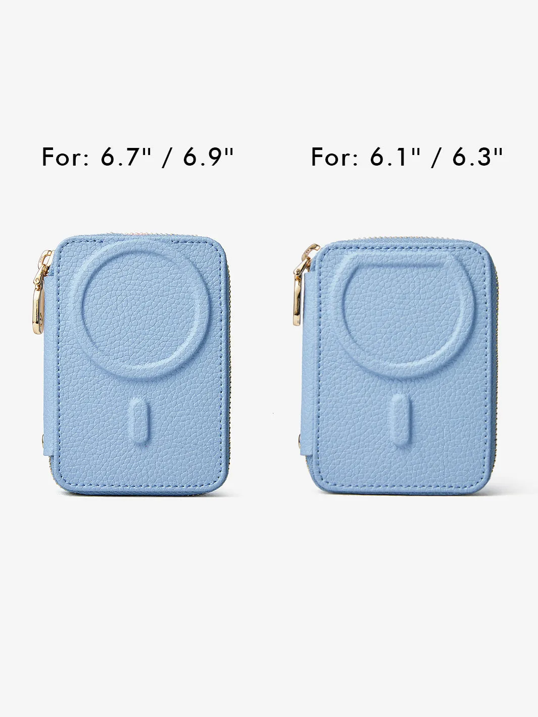 Unique Design Set- Wireless Charging Webbing Crossbody Phone Case Round Pouch Set