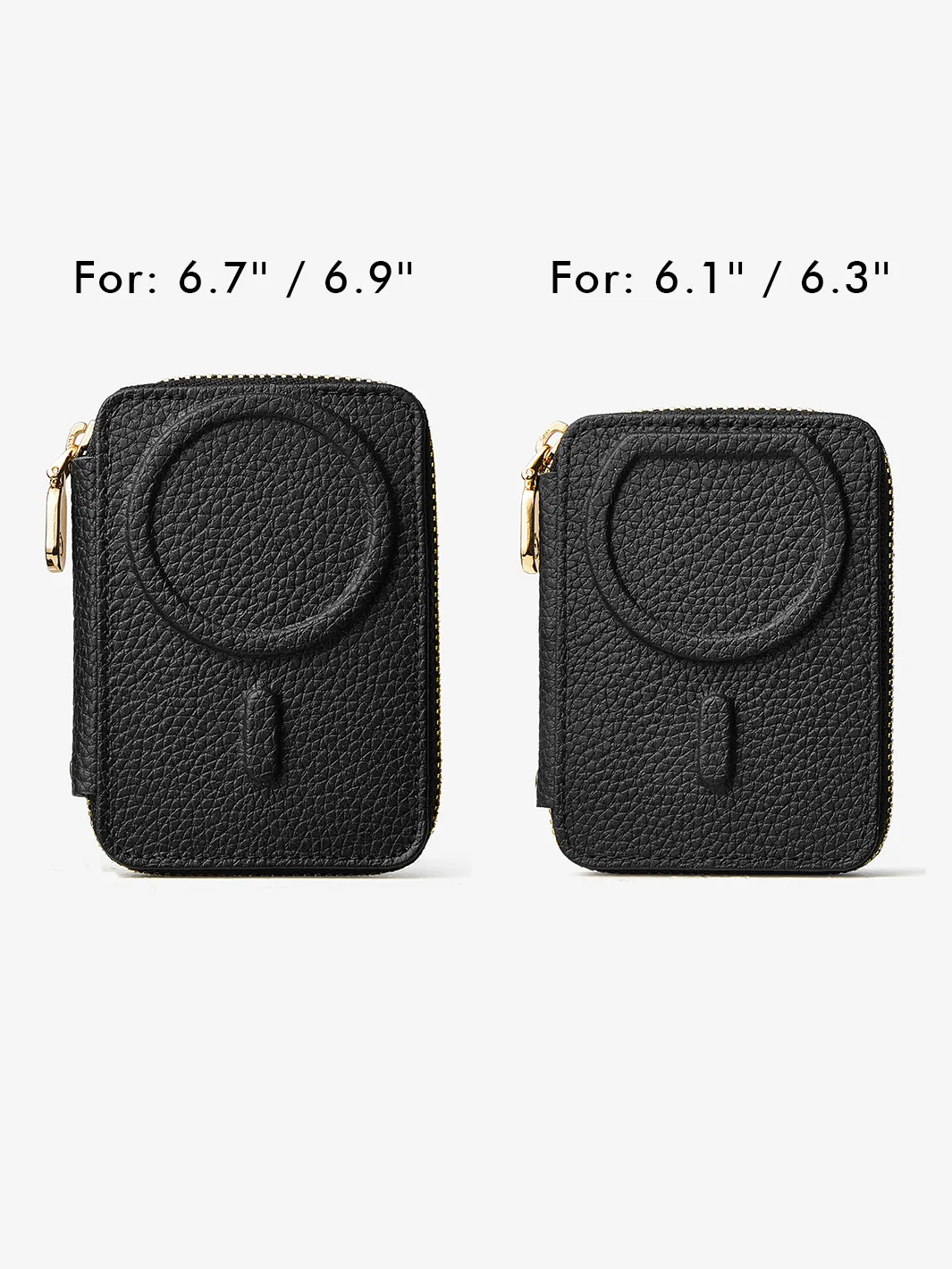 Unique Design Set- Wireless Charging Webbing Crossbody Phone Case Round Pouch Set