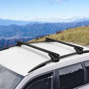 Universal Car Roof Rack 1080mm Cross Bars Aluminium Black Adjustable  Car 90kgs load Carrier