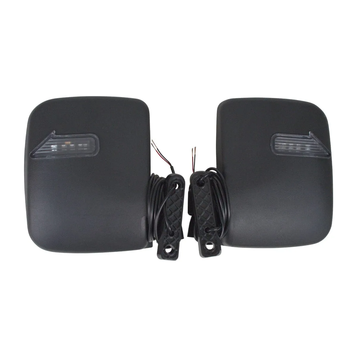 Universal LED Turn Signal Golf Cart Side Mirror Set for Club Car, EZGO, and Yamaha Golf Carts