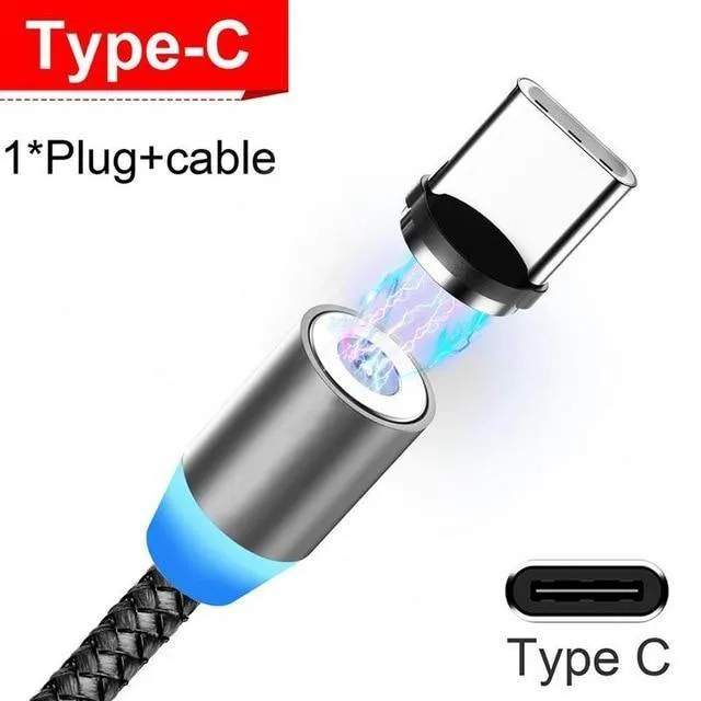 USB Magnetic Charging Cable for Micro Type-C 8 Pin Fast Charging