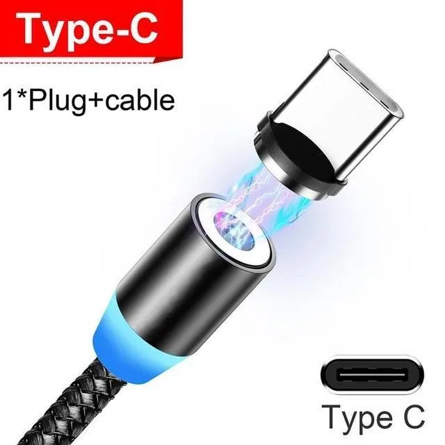 USB Magnetic Charging Cable for Micro Type-C 8 Pin Fast Charging