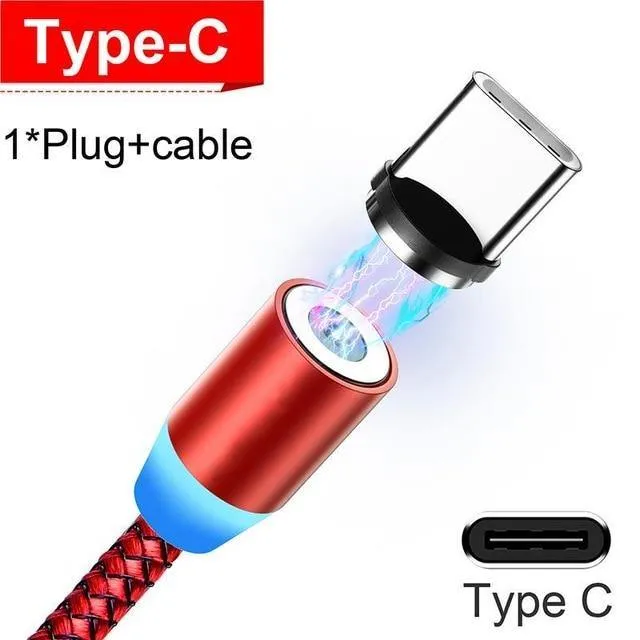 USB Magnetic Charging Cable for Micro Type-C 8 Pin Fast Charging