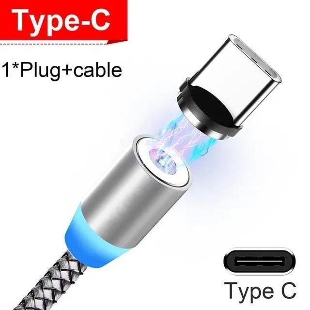 USB Magnetic Charging Cable for Micro Type-C 8 Pin Fast Charging