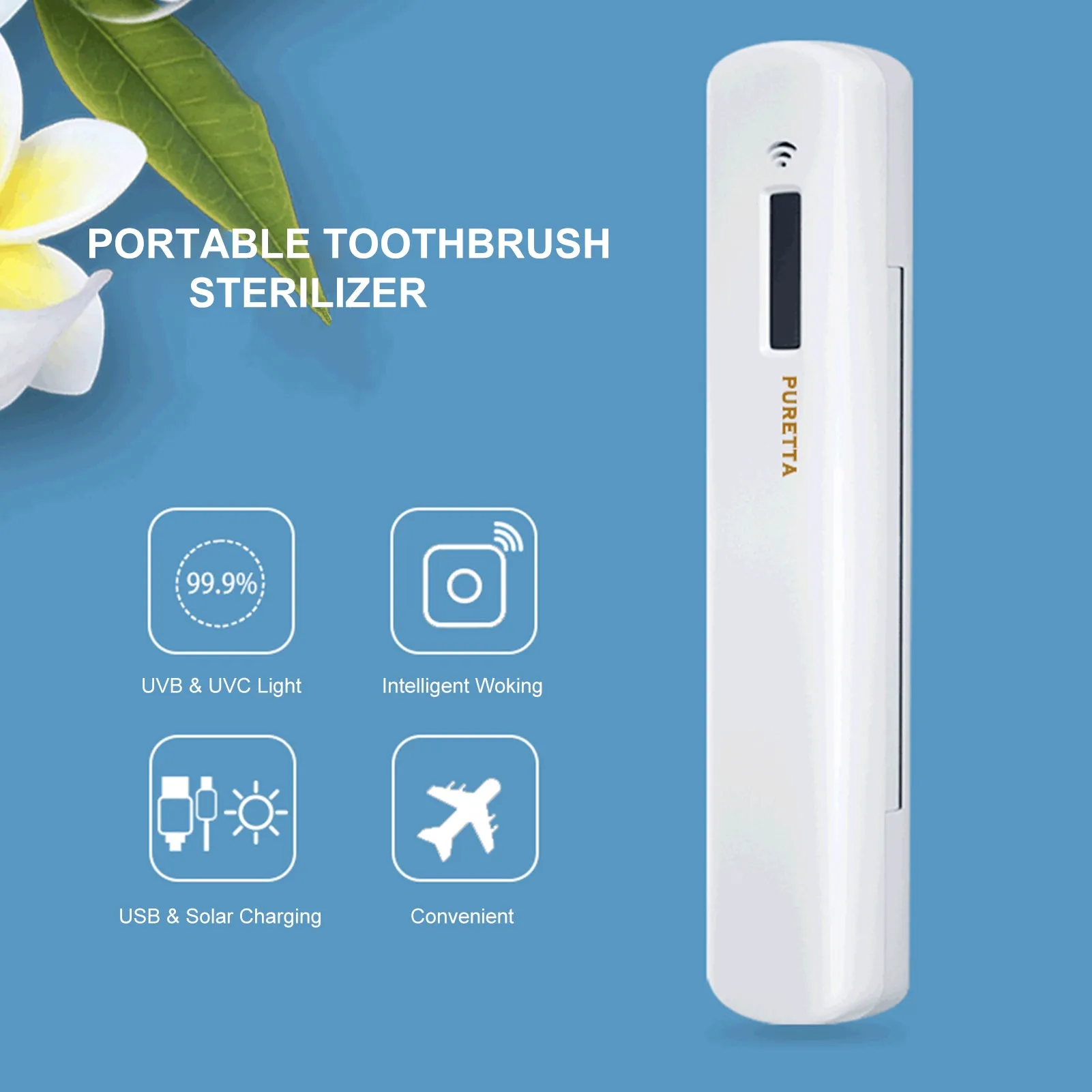 UV Toothbrush Sterilizer Box With Mirror