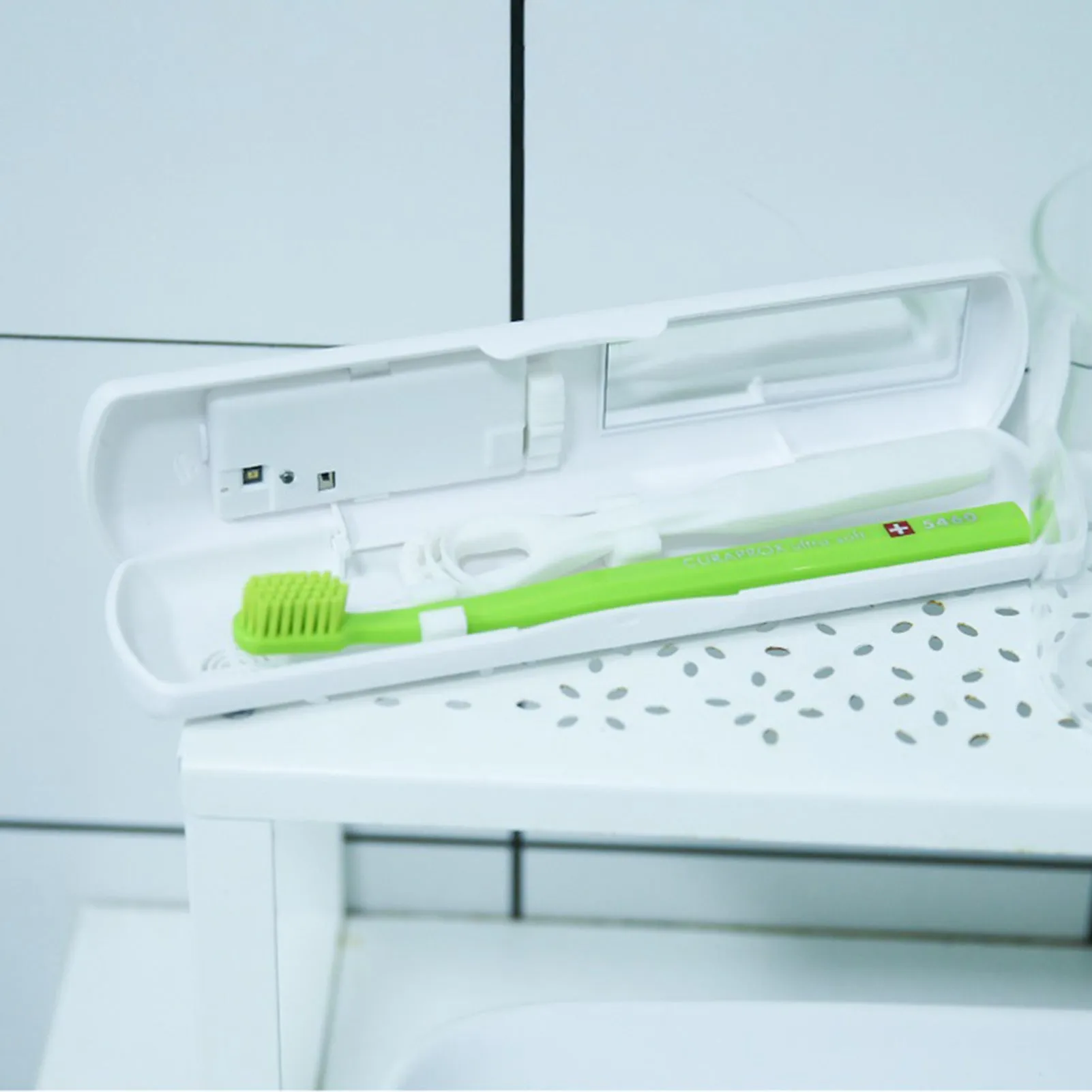 UV Toothbrush Sterilizer Box With Mirror