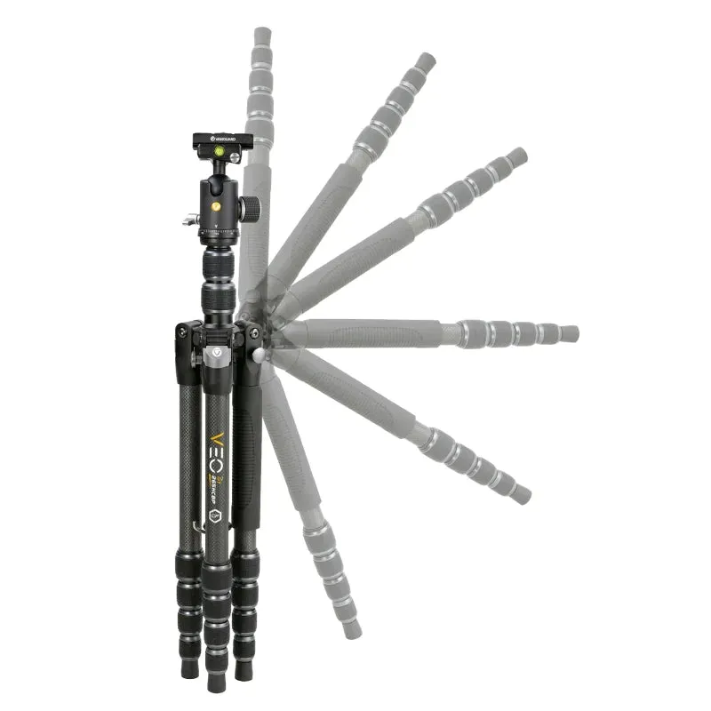 Vanguard VEO 3T 265HCBP Carbon Fiber Travel Tripod w/ Extended Height (VEO3T-265HCBP)