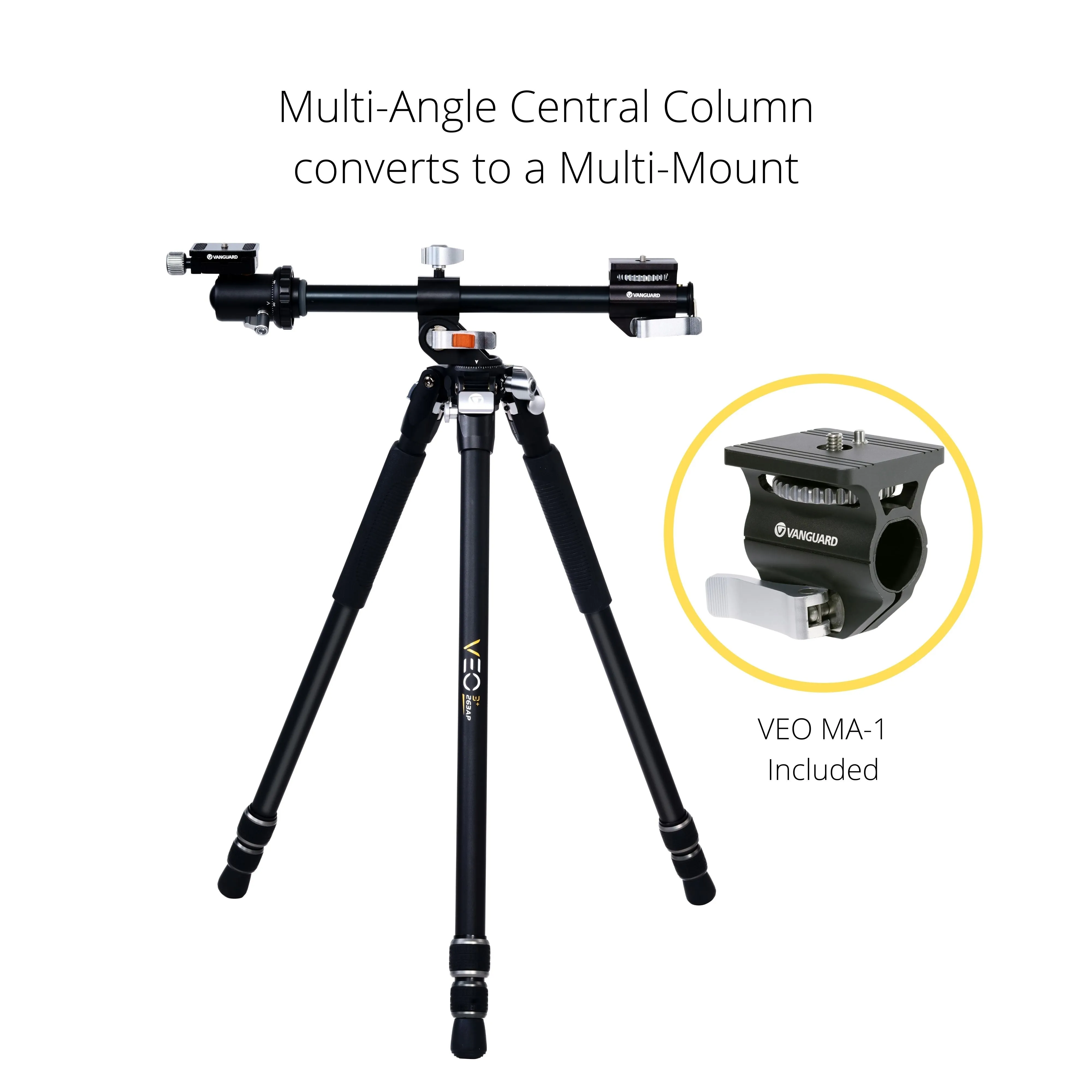 VEO 3  263AB Versatile Aluminium Tripod with Ball Head - 15kg Load Capacity