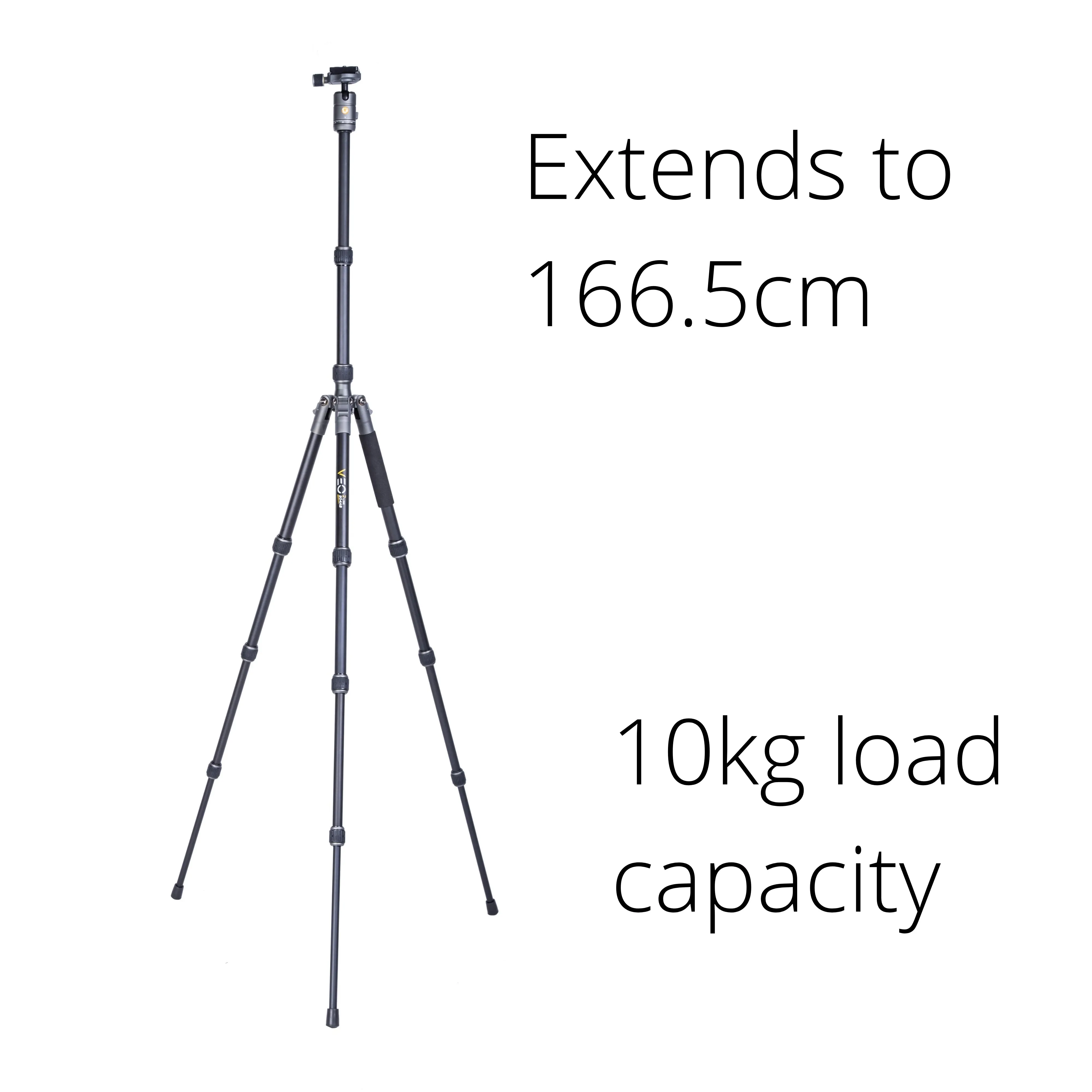 VEO 3GO 265HCB Ultra-Tall Carbon Fibre Travel Tripod with Monopod Leg