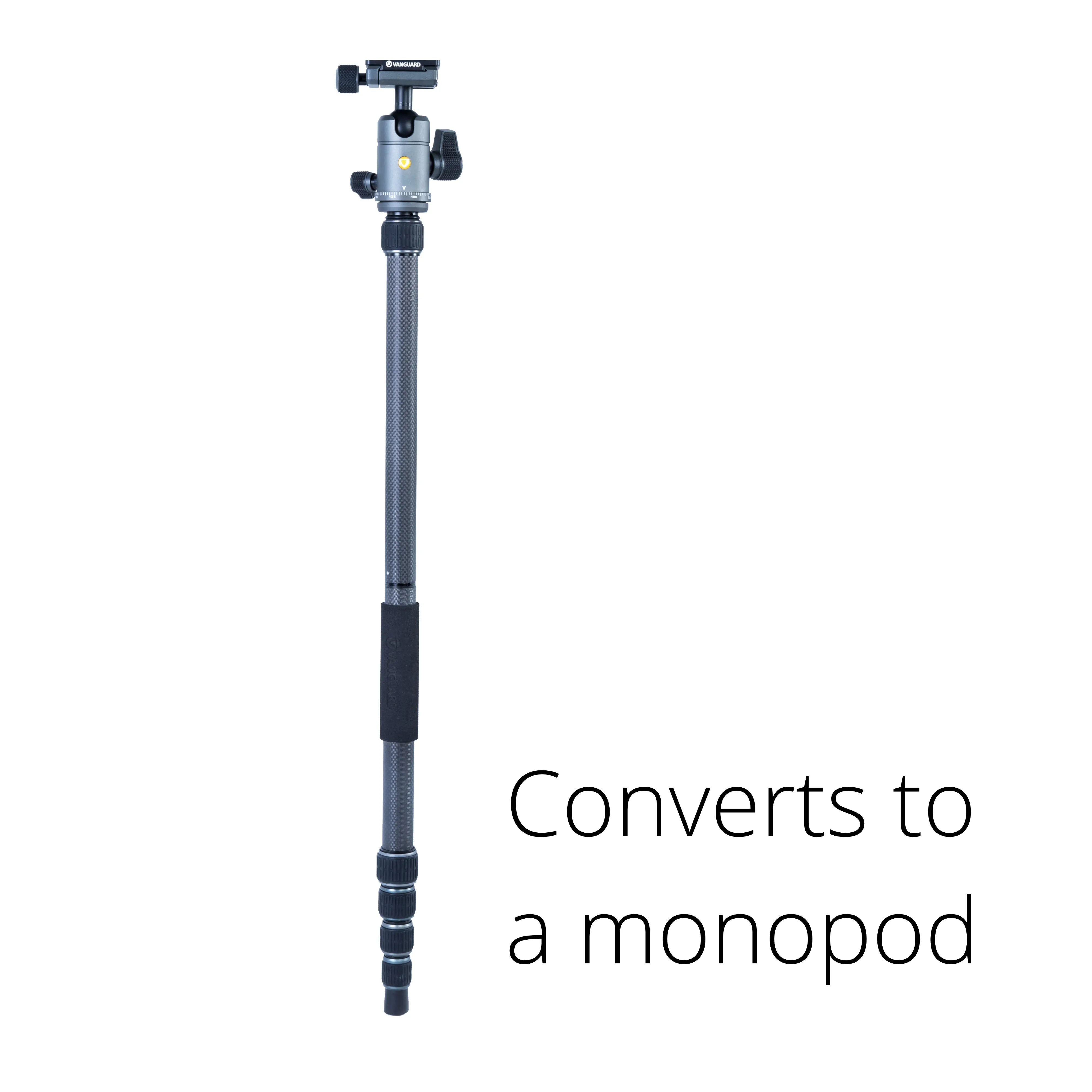 VEO 3GO 265HCB Ultra-Tall Carbon Fibre Travel Tripod with Monopod Leg