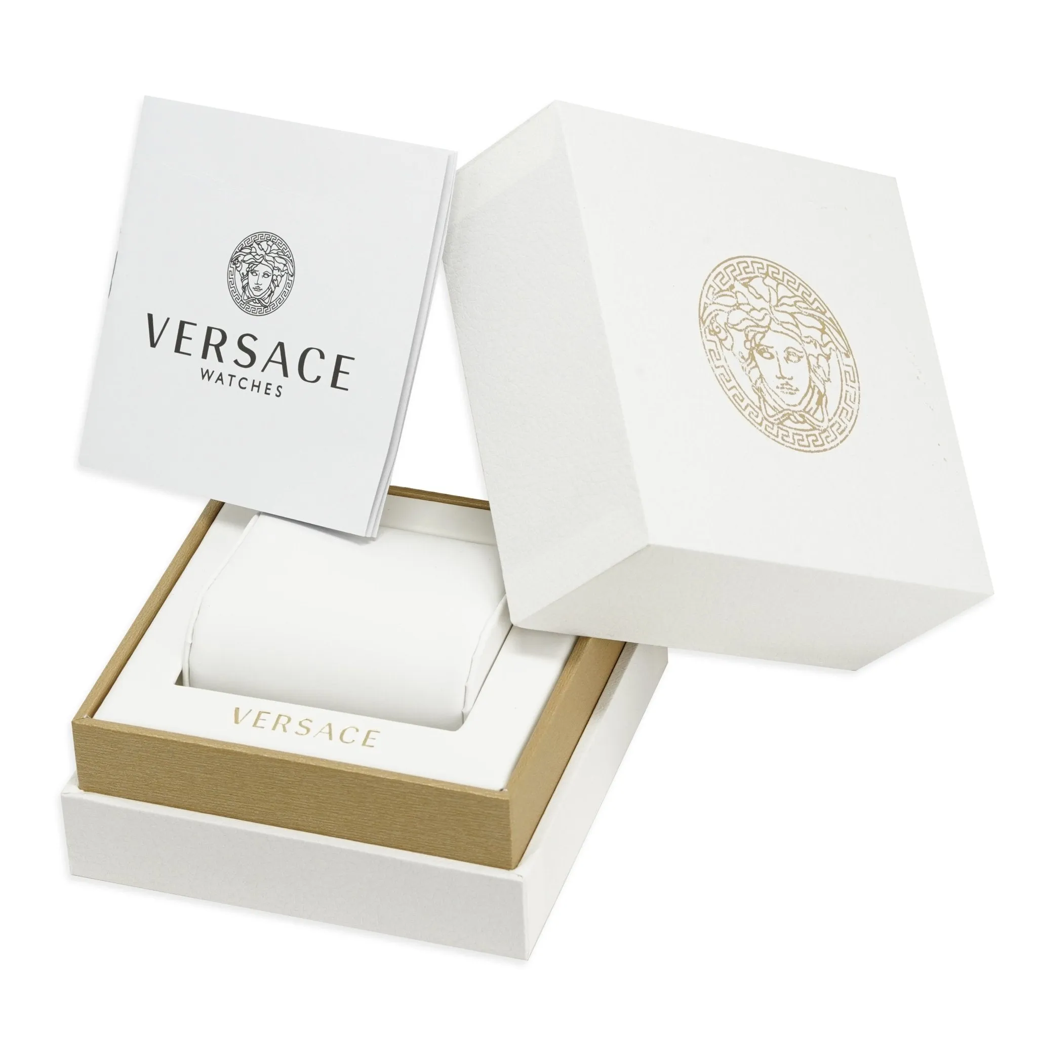 Versace Ladies Watch V-Circle The Clans Edition Yellow Plaid Two-Tone VE8100118