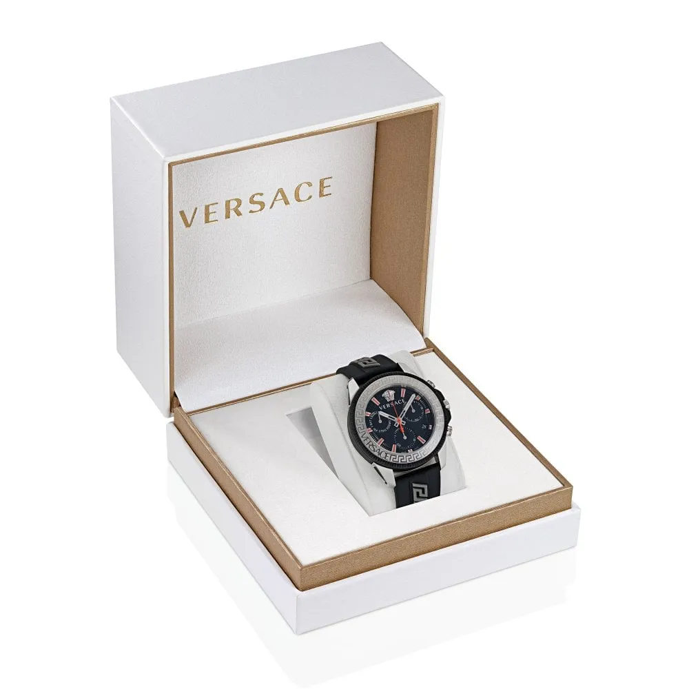 Versace Men's Watch 45mm Greca Action Chronograph Black VE3J00222