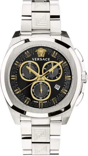 Versace Men's Watch Chrono Geo 43mm Black Bracelet VE7CA0723