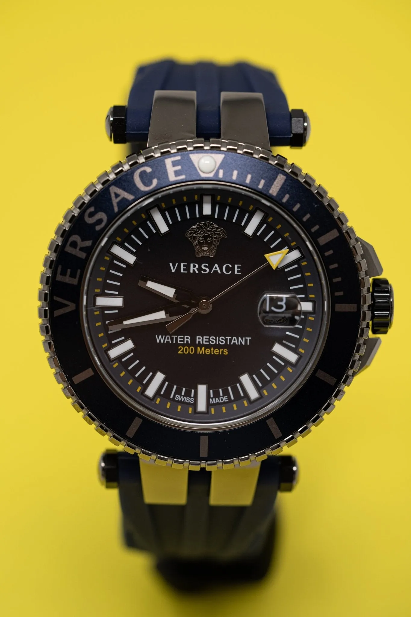 Versace Men's Watch V-Race Diver 46mm Blue VEAK00218