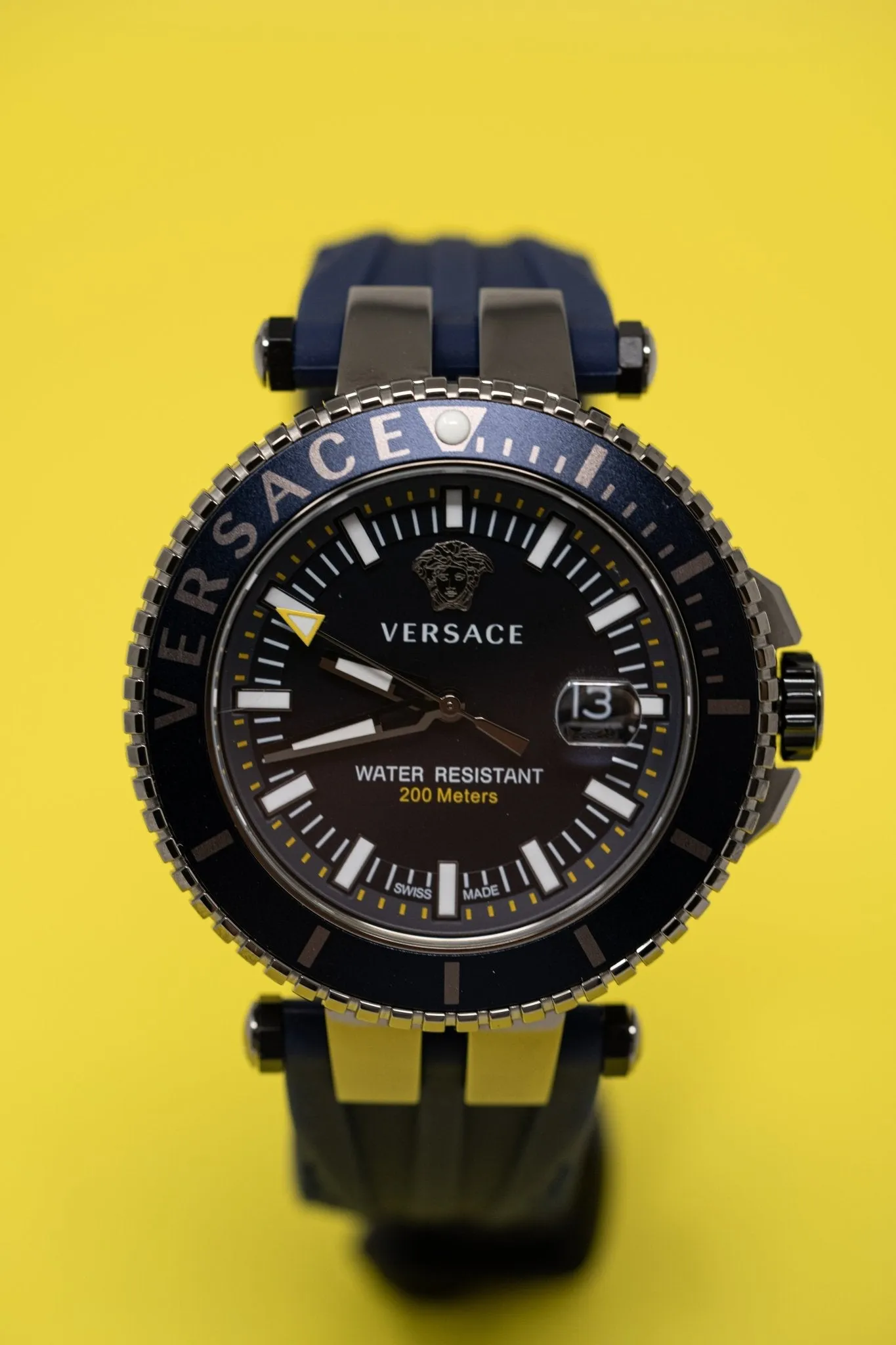 Versace Men's Watch V-Race Diver 46mm Blue VEAK00218