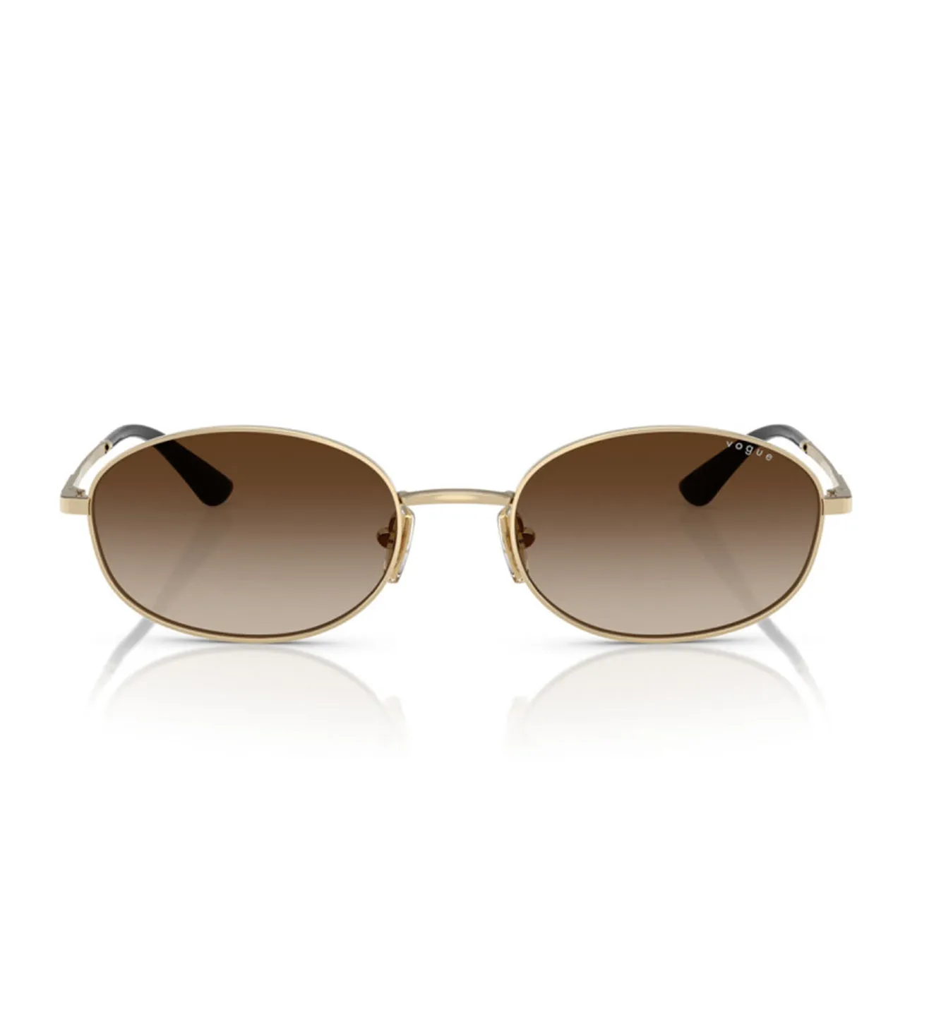 Vogue Women's Dark Brown Oval Sunglasses