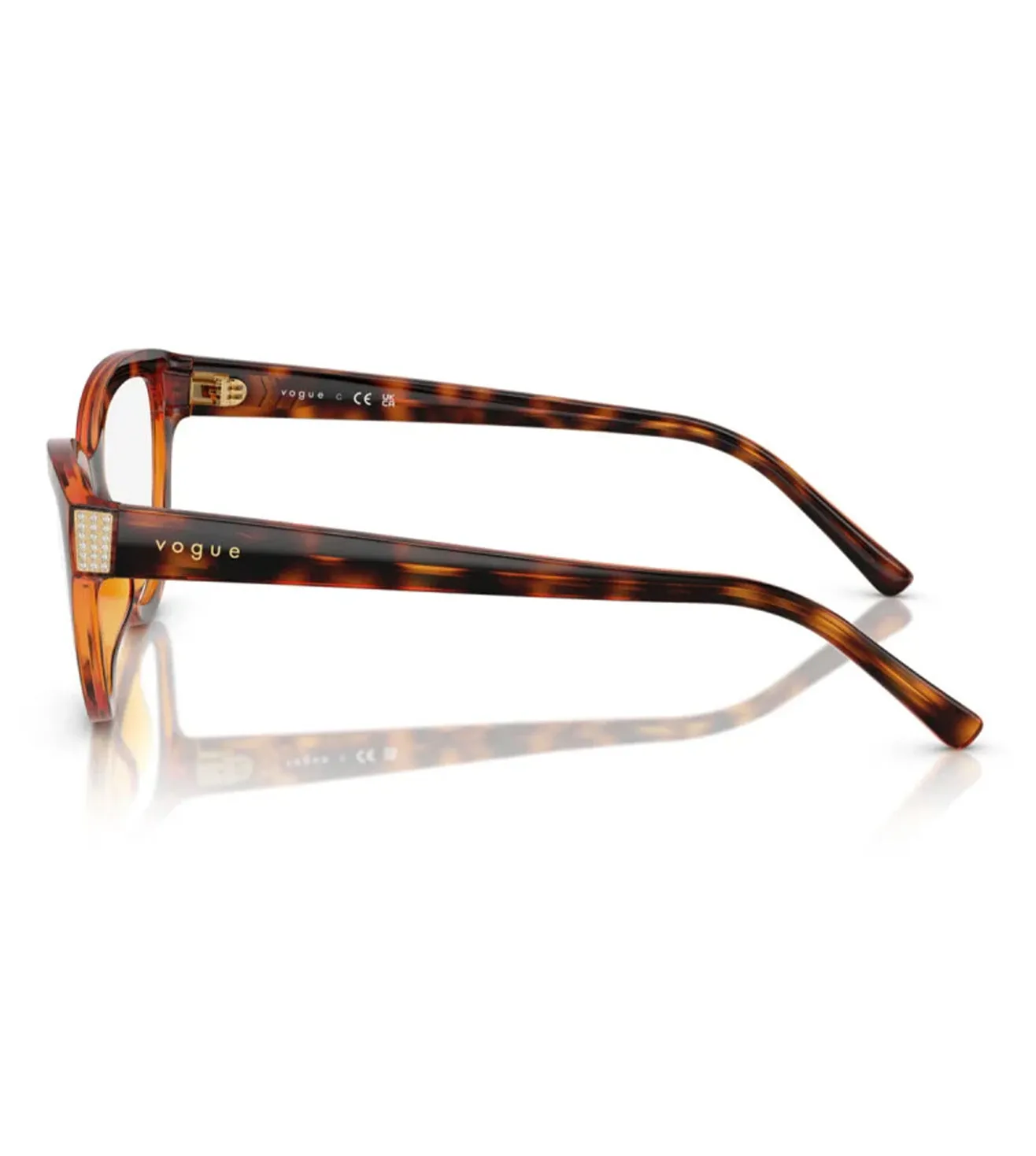 Vogue Women's Dark Havana Cat-Eye Optical Frame