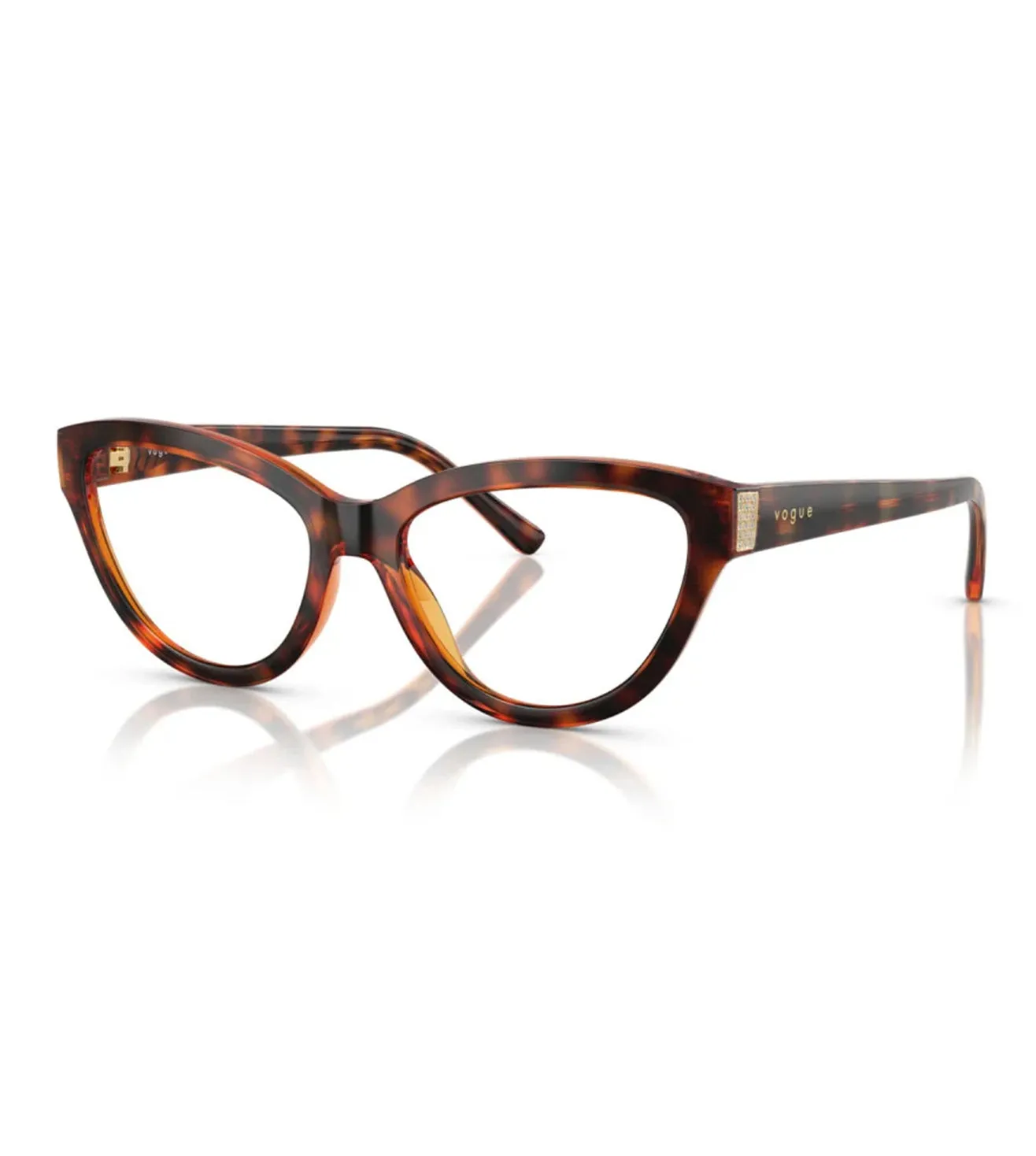 Vogue Women's Dark Havana Cat-Eye Optical Frame