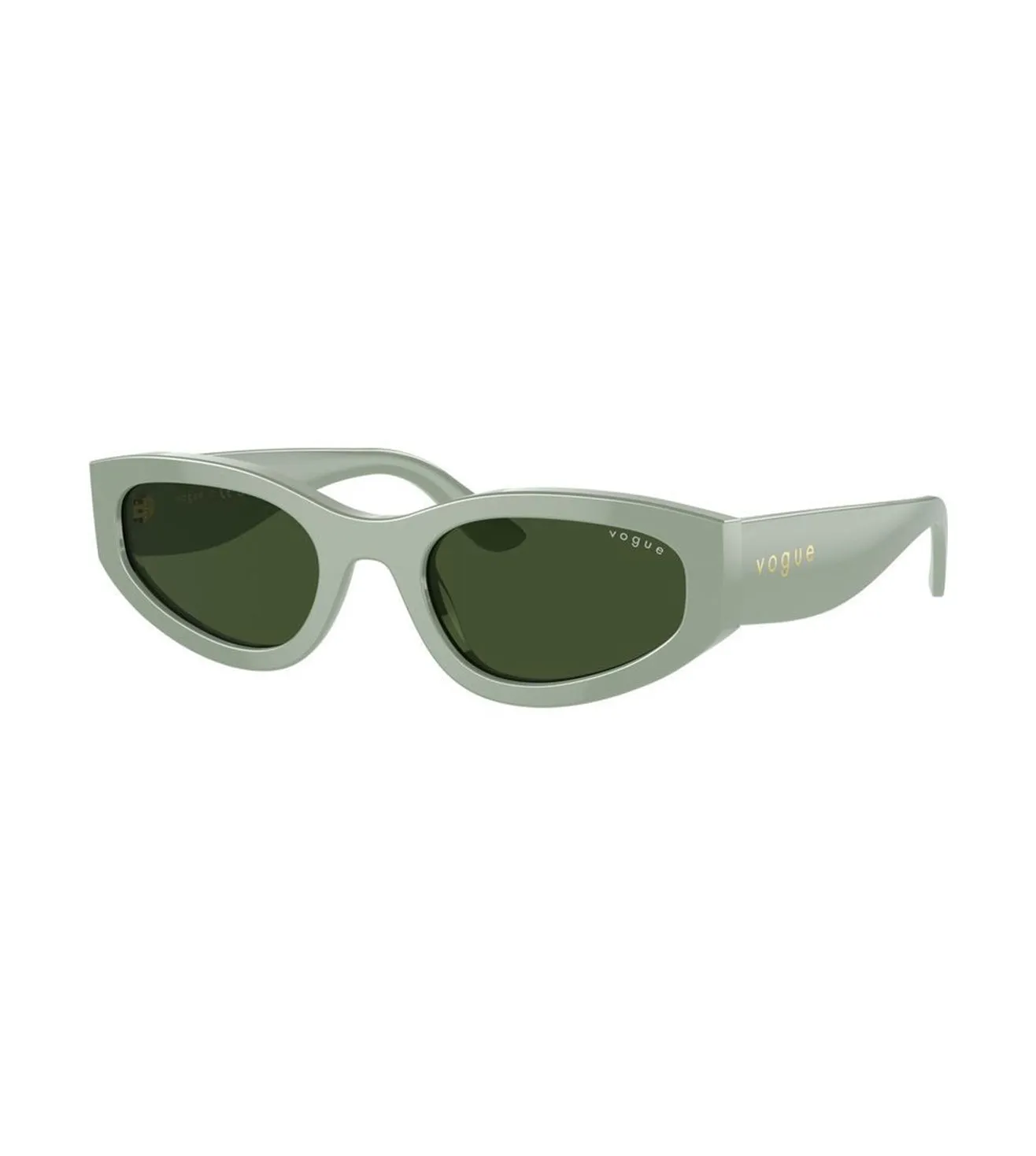 Vogue Women's Green Rectangular Sunglasses