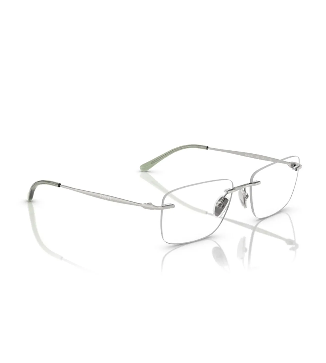 Vogue Women's Silver Rectangular Optical Frame