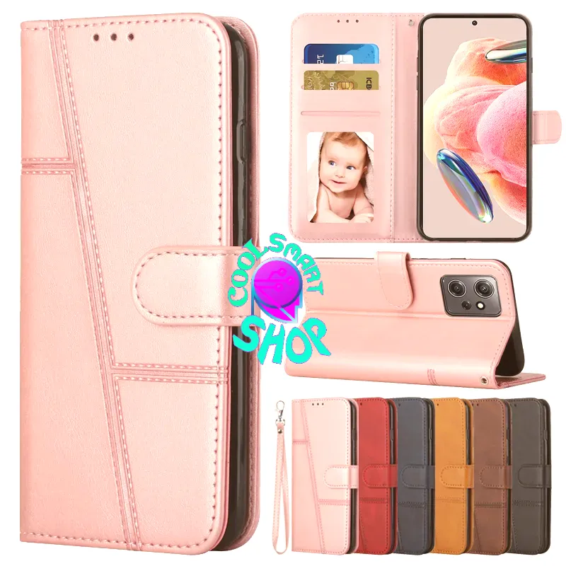 Wallet Flip Cowhide Pattern Anti Drop Leather Cover For Xiaomi Redmi 12 12C 10 10A  9T Note 12 12S 12 Pro Plus 11S 10 Pro 9 Pro