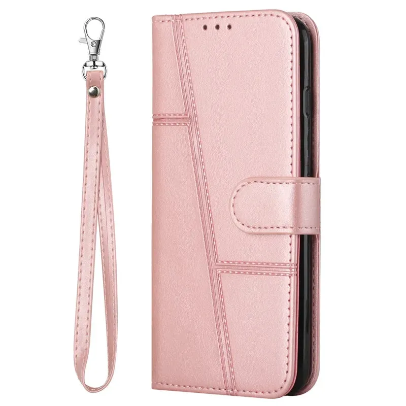 Wallet Flip Cowhide Pattern Anti Drop Leather Cover For Xiaomi Redmi 12 12C 10 10A  9T Note 12 12S 12 Pro Plus 11S 10 Pro 9 Pro