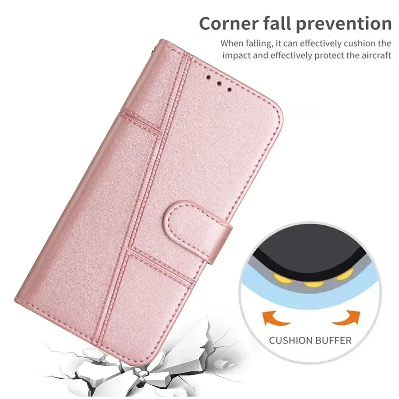 Wallet Flip Cowhide Pattern Anti Drop Leather Cover For Xiaomi Redmi 12 12C 10 10A  9T Note 12 12S 12 Pro Plus 11S 10 Pro 9 Pro