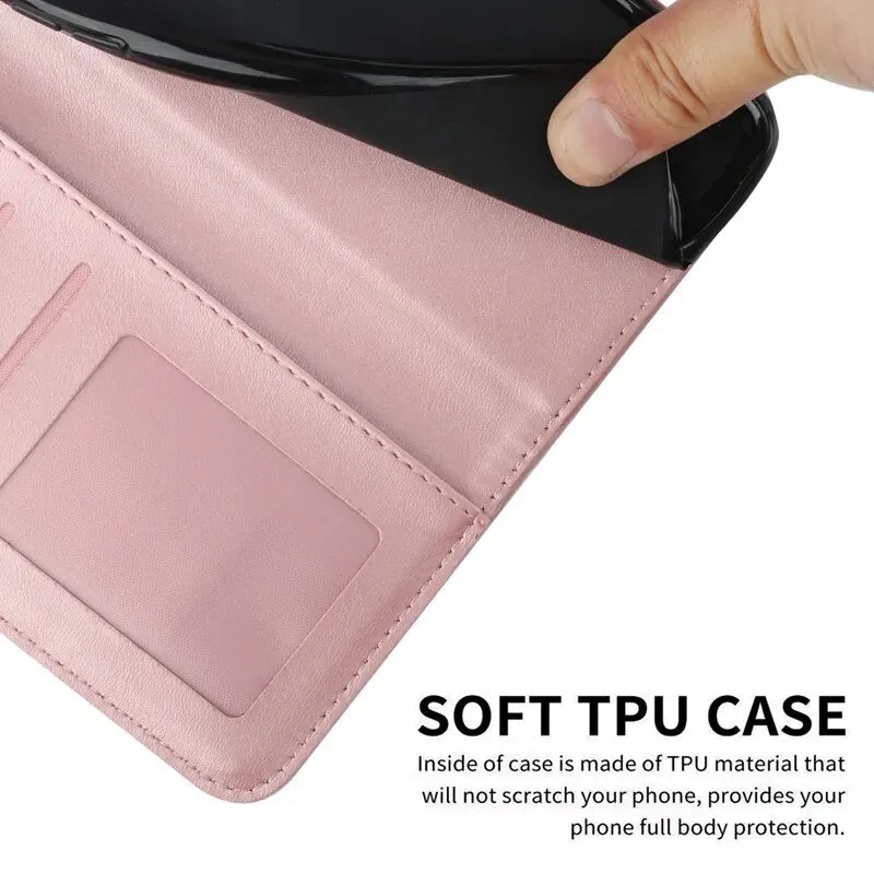 Wallet Flip Cowhide Pattern Anti Drop Leather Cover For Xiaomi Redmi 12 12C 10 10A  9T Note 12 12S 12 Pro Plus 11S 10 Pro 9 Pro