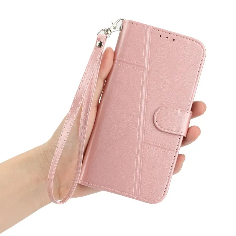 Wallet Flip Cowhide Pattern Anti Drop Leather Cover For Xiaomi Redmi 12 12C 10 10A  9T Note 12 12S 12 Pro Plus 11S 10 Pro 9 Pro