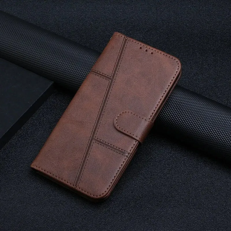 Wallet Flip Cowhide Pattern Anti Drop Leather Cover For Xiaomi Redmi 12 12C 10 10A  9T Note 12 12S 12 Pro Plus 11S 10 Pro 9 Pro