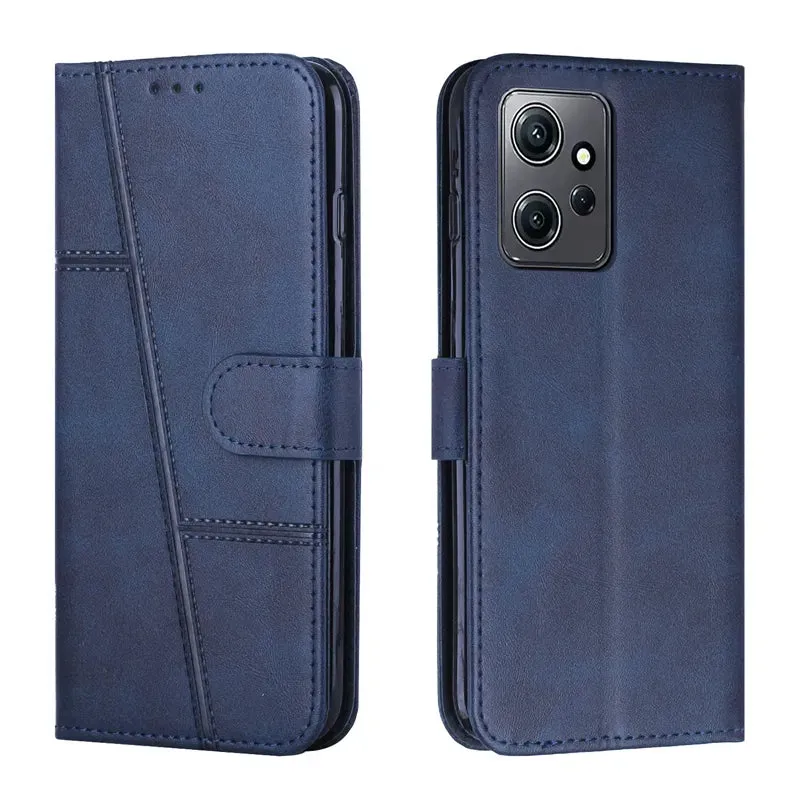 Wallet Flip Cowhide Pattern Anti Drop Leather Cover For Xiaomi Redmi 12 12C 10 10A  9T Note 12 12S 12 Pro Plus 11S 10 Pro 9 Pro