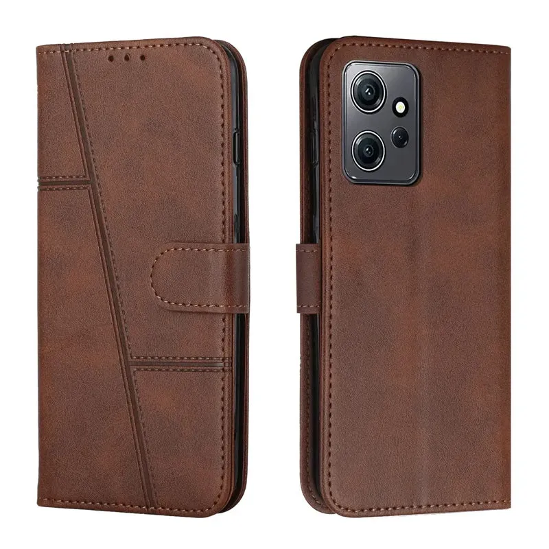 Wallet Flip Cowhide Pattern Anti Drop Leather Cover For Xiaomi Redmi 12 12C 10 10A  9T Note 12 12S 12 Pro Plus 11S 10 Pro 9 Pro