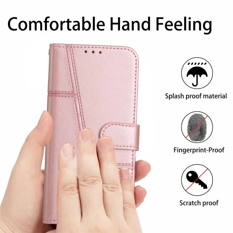 Wallet Flip Cowhide Pattern Anti Drop Leather Cover For Xiaomi Redmi 12 12C 10 10A  9T Note 12 12S 12 Pro Plus 11S 10 Pro 9 Pro