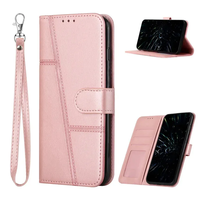 Wallet Flip Cowhide Pattern Anti Drop Leather Cover For Xiaomi Redmi 12 12C 10 10A  9T Note 12 12S 12 Pro Plus 11S 10 Pro 9 Pro