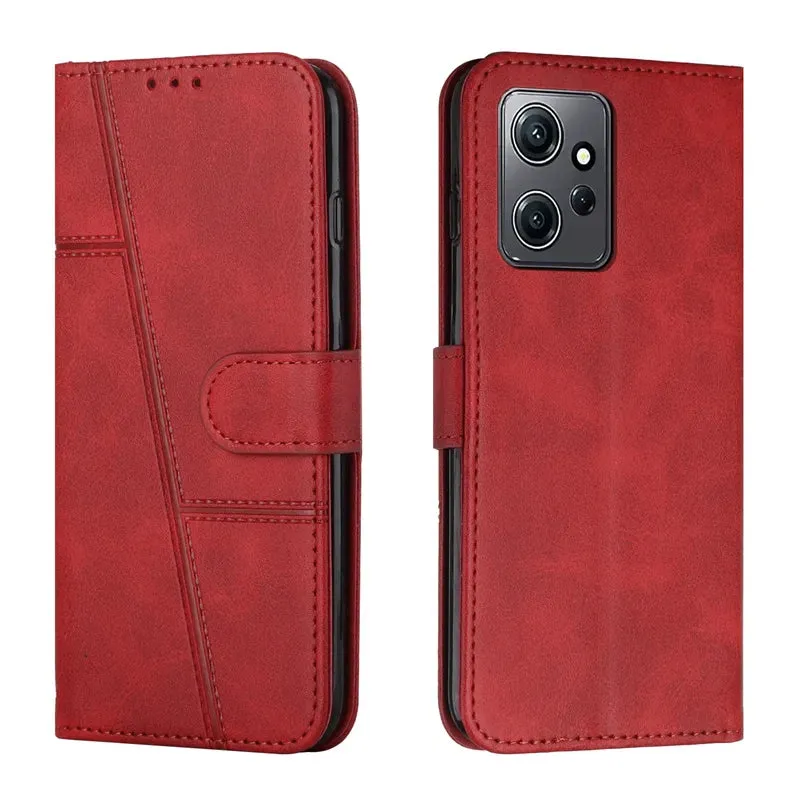 Wallet Flip Cowhide Pattern Anti Drop Leather Cover For Xiaomi Redmi 12 12C 10 10A  9T Note 12 12S 12 Pro Plus 11S 10 Pro 9 Pro