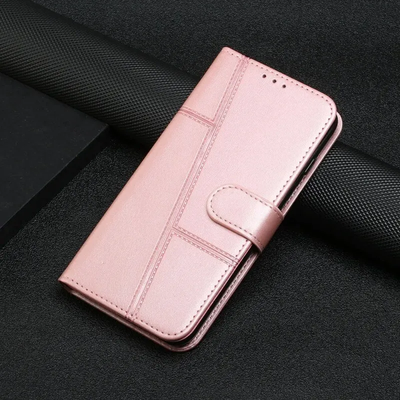 Wallet Flip Cowhide Pattern Anti Drop Leather Cover For Xiaomi Redmi 12 12C 10 10A  9T Note 12 12S 12 Pro Plus 11S 10 Pro 9 Pro