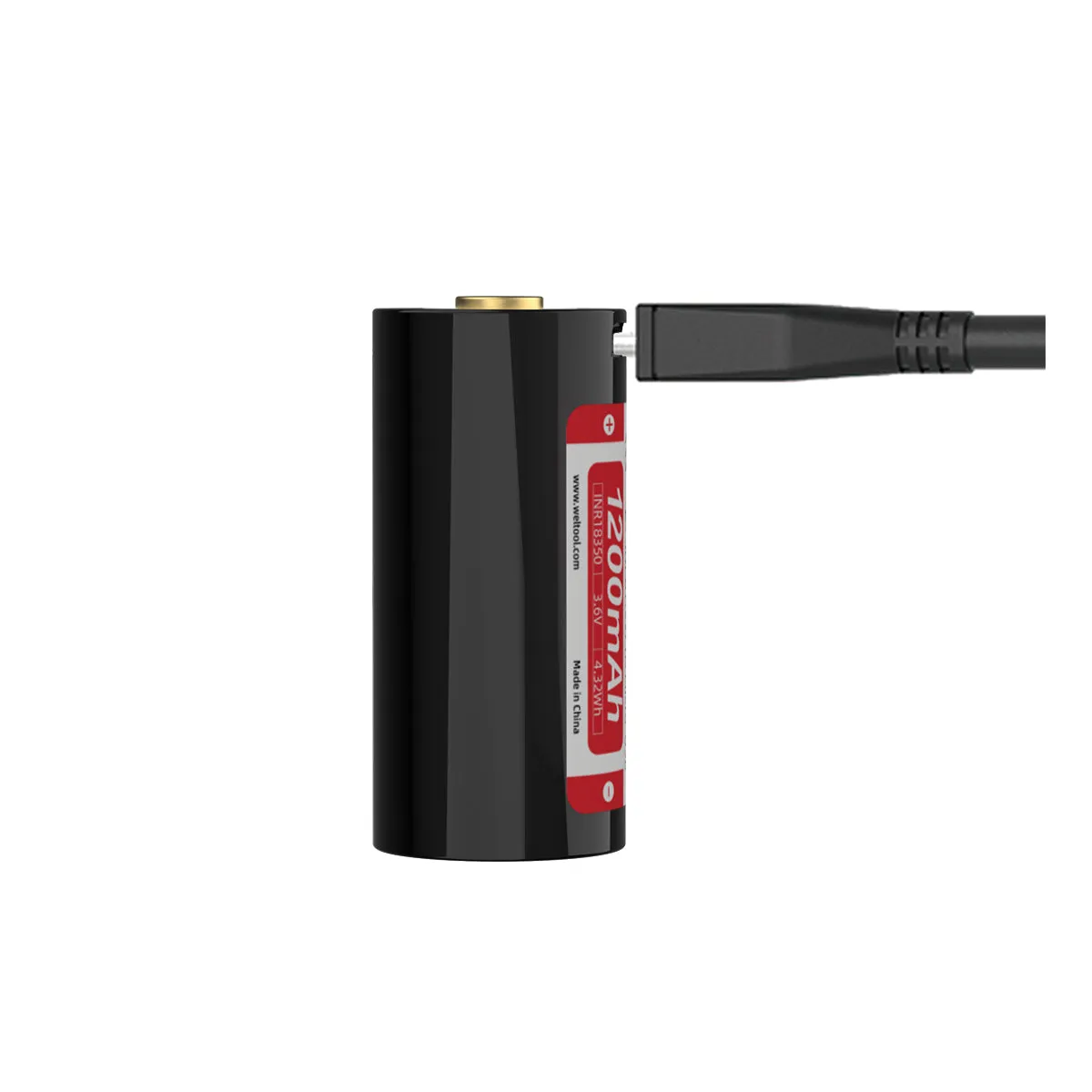 Weltool 18350 8A 1200mAh High Drain USB Rechargeable Li-ion Battery UB18-12P