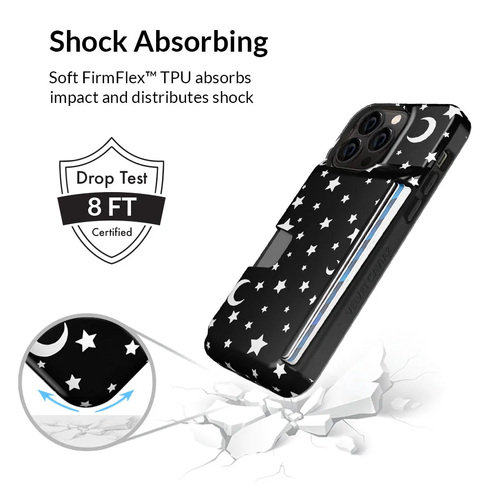 White Stars & Moon Iphone Wallet Case