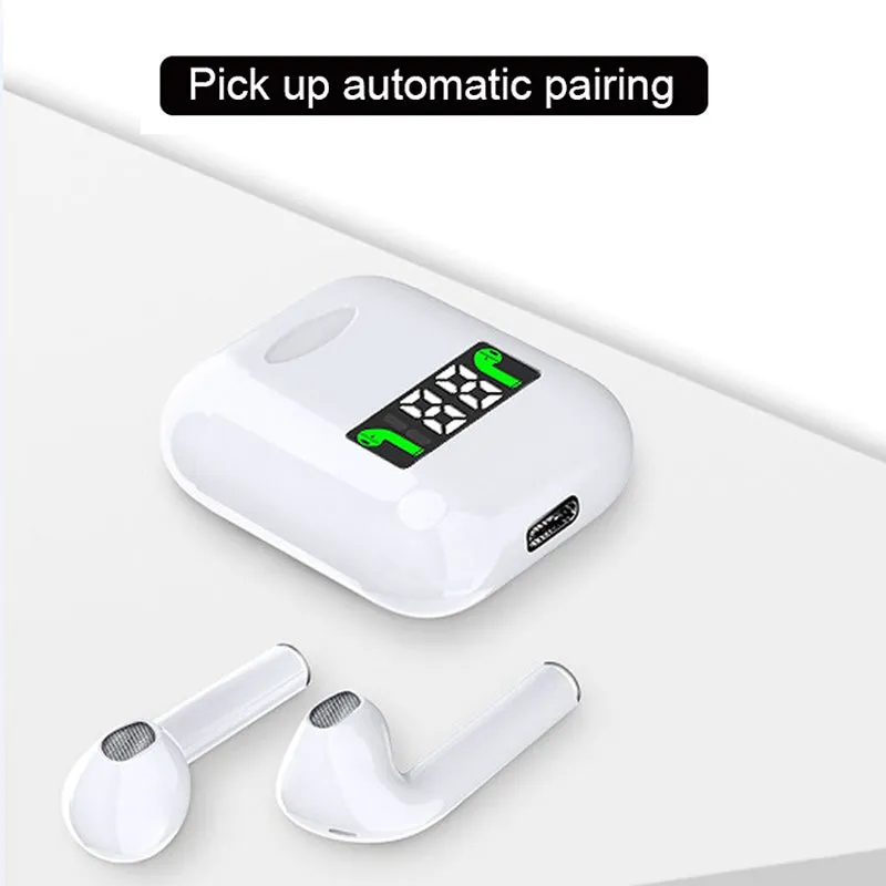 Wireless Bluetooth Earbuds with Battery Display and Wireless Charging Case