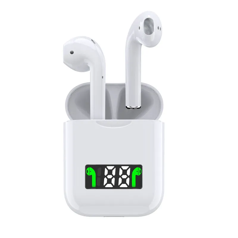 Wireless Bluetooth Earbuds with Battery Display and Wireless Charging Case