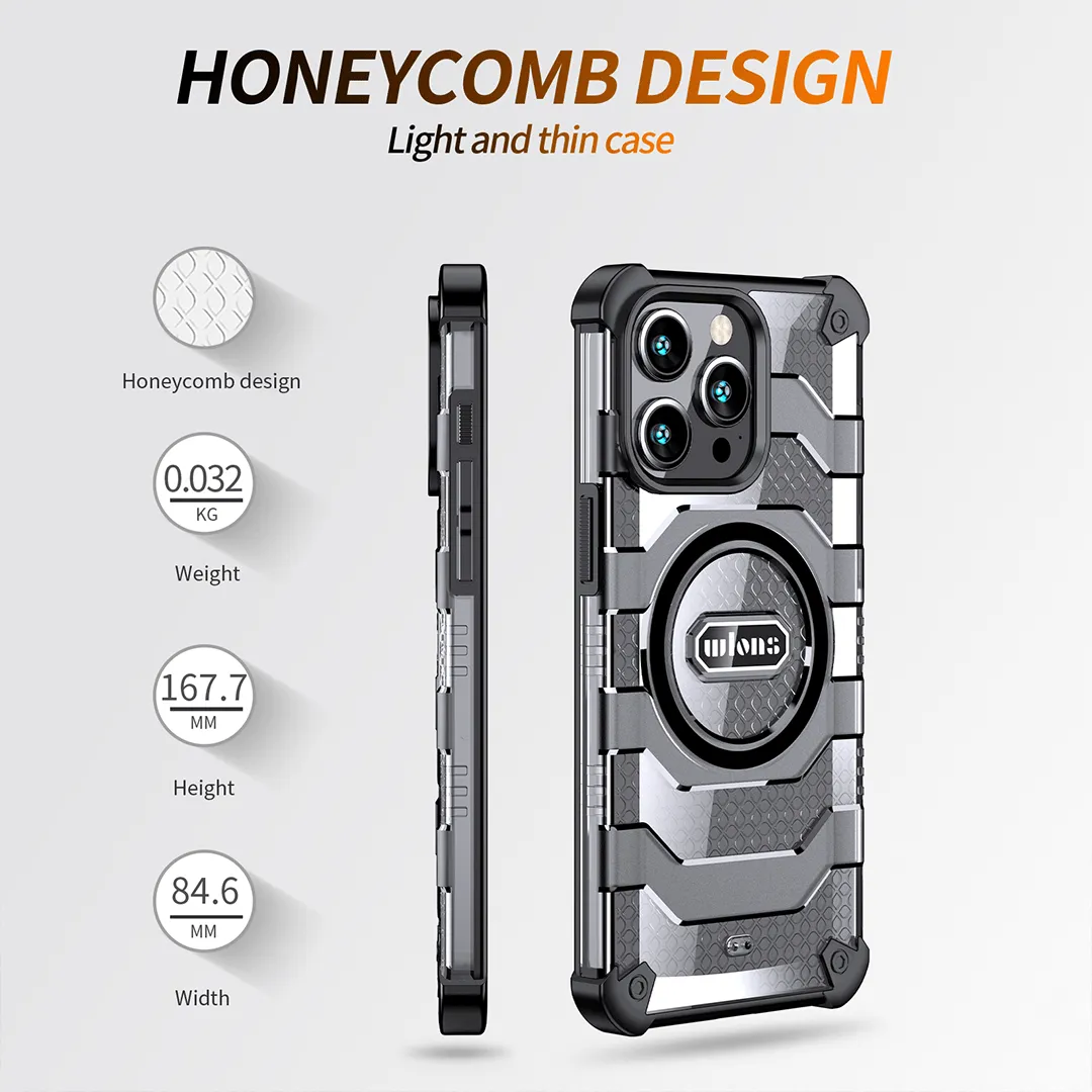 WLONS Hybrid Military Magnetic Case for iPhone 15 Series