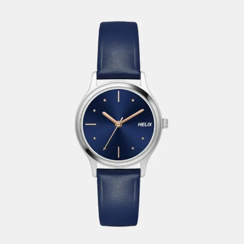 Women's Blue Analog Leather Watch TW051HL00