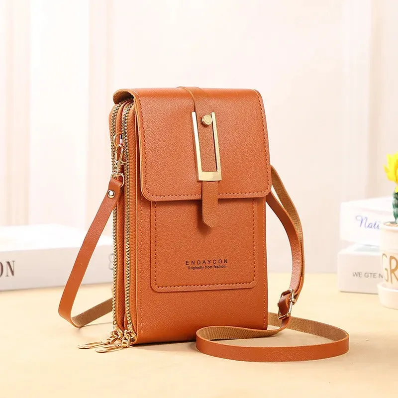 Women's Crossbody Shoulder Bag Touch Screen Cell Phone Wallet