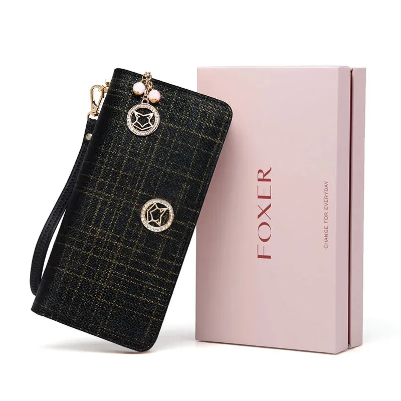 Women's Split Leather Wallet with Multifunction Card Holder