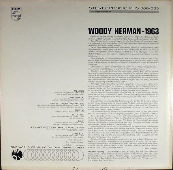 Woody Herman - 1963 – The Swingin’est Big Band Ever - LP