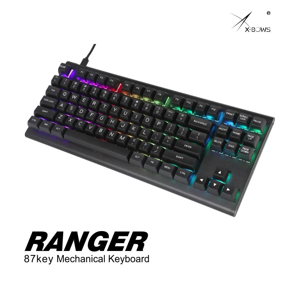 xbows Ranger Mechanical keyboard 87 key 80% rgb type c hot swappable