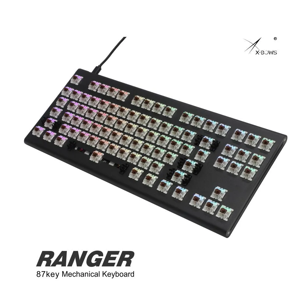 xbows Ranger Mechanical keyboard 87 key 80% rgb type c hot swappable