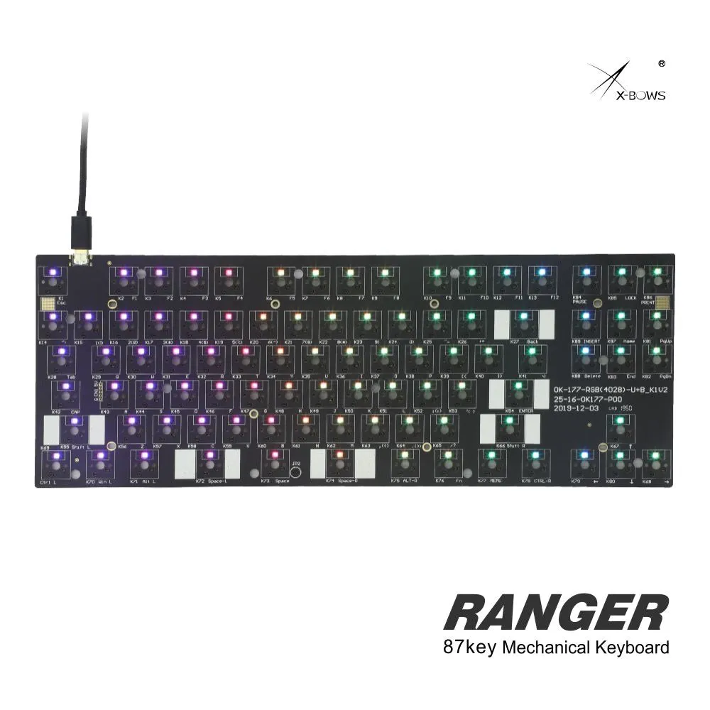 xbows Ranger Mechanical keyboard 87 key 80% rgb type c hot swappable